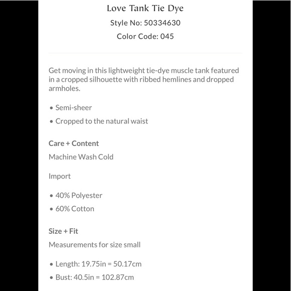 Free People Movement Love Tie Dye Tank - Picture 8 of 8